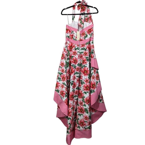 Alice + Olivia Florence Halter high tea floral dress Size 10 NEW - Picture 4 of 6